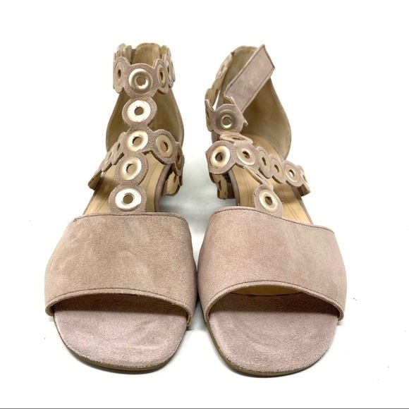 Gabor suede 81.721.14 comfort block heel sandals antikrosa - Picture 3 of 9